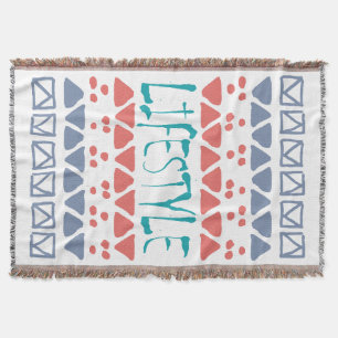 LIFESTYLE - Farbiges geometrisches Tribal Muster Decke