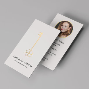 Lifestyle Gold Key Foto Light Sand Visitenkarte