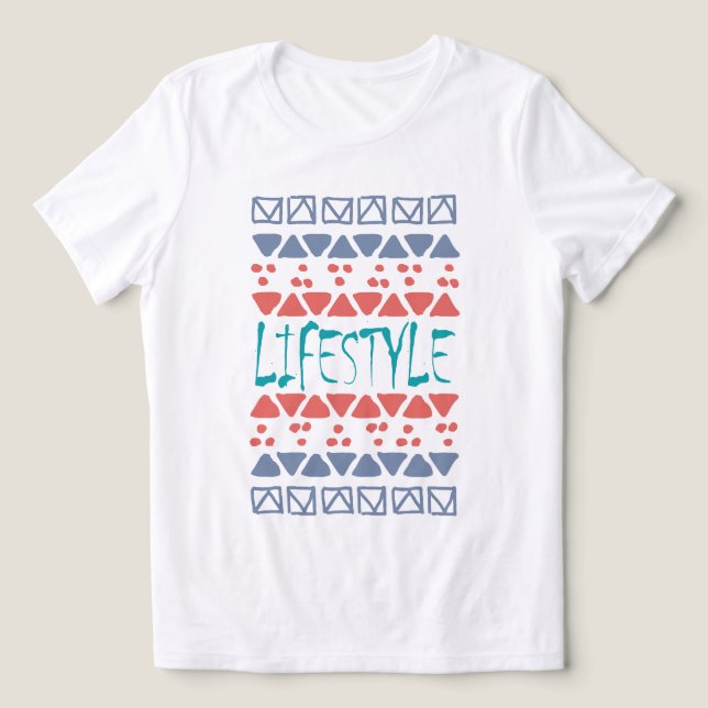 Lifestyle Statement - Modernes, auf Tribalen Inspi Tri-Blend Shirt (Design Vorderseite)