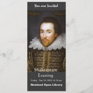 Lifetime Portrait von Shakespeare Einladung