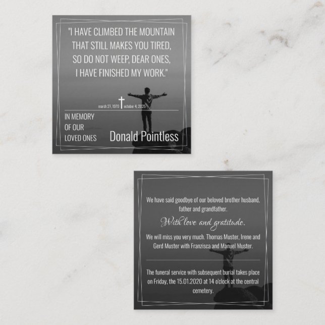 Lifeworks 002 mitteilungskarte (Vorne/Hinten)