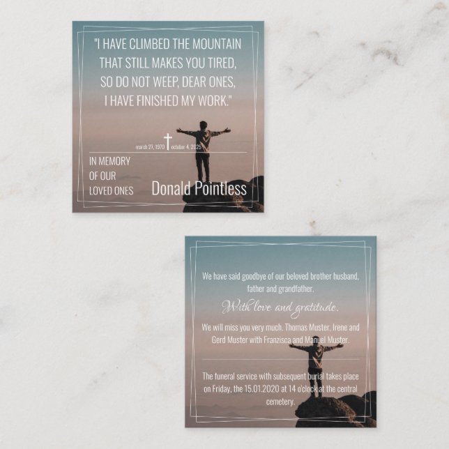 Lifeworks 002 Note Card Mitteilungskarte (Vorne/Hinten)