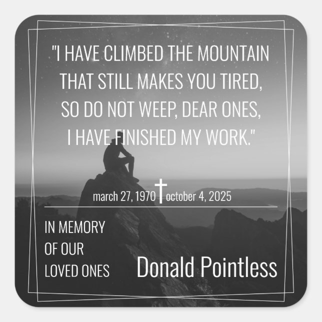 Lifeworks Quadratischer Aufkleber (Vorderseite)