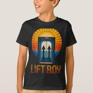 Lift Boy Retro Aufzug Design Lustiger Vintage Stil T-Shirt
