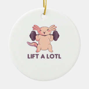 Lift ein kleines Axolotl-Wortspiel für Fitness Spo Keramik Ornament