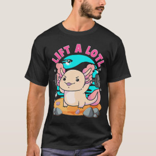 Lift einen kleinen Bodybuilder Axolotl Weightlift T-Shirt