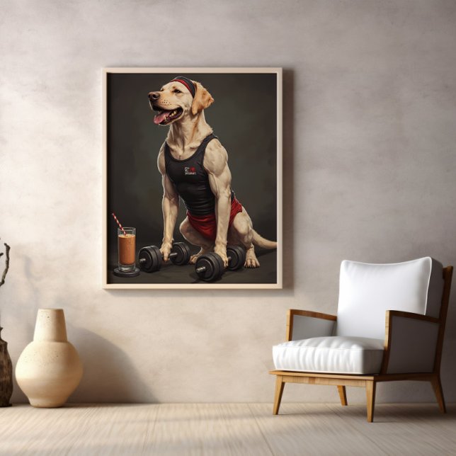 Lift, Fetch, Repeat: Gym Bro Goals Poster (Von Creator hochgeladen)