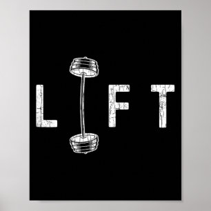 Lift Funny Gym Inspirierend Motivierend Grafik Poster