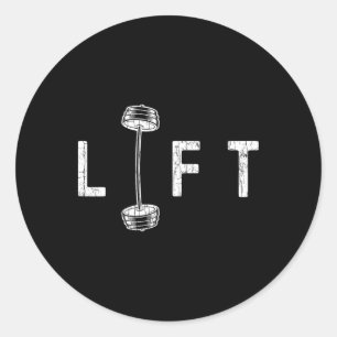 Lift Funny Gym Inspirierend Motivierend Grafik Runder Aufkleber