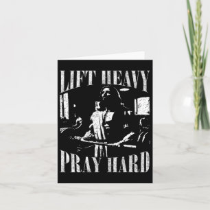 Lift heavy Gebet Hard Gym Jesus Christlich für Chr Karte