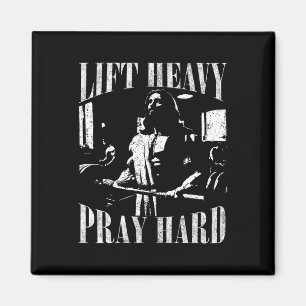 Lift heavy Gebet Hard Gym Jesus Christlich für Chr Magnet