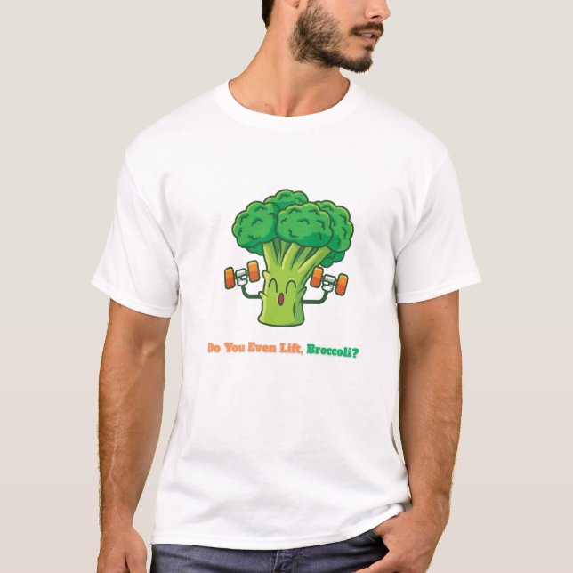 Lift ihr sogar, Broccoli?-Funny Gym Puff T - Shirt (Vorderseite)