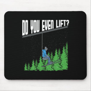 Lift ihr sogar den sonnigen Sessellift Ski Snowbo Mousepad