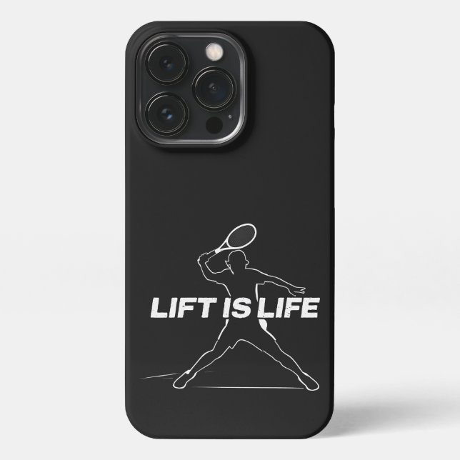 Lift is Life für Tennisfans iPhone Hülle (Rückseite)
