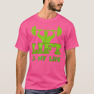 Lift ist mein Lebenswichtlifter Barbell Design T-Shirt