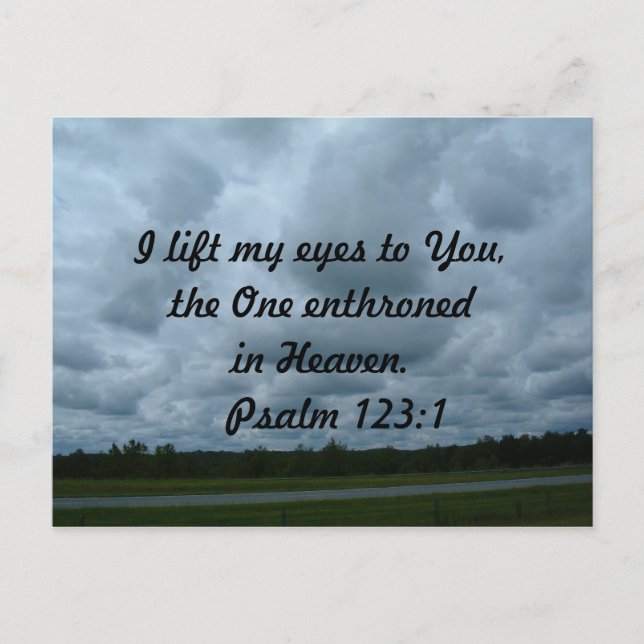 Lift my eyes postkarte (Vorderseite)