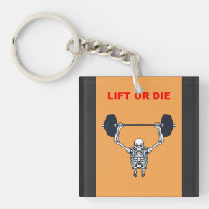 Lift or Die Gym – Hardcore Skelett Gewicht Schlüsselanhänger