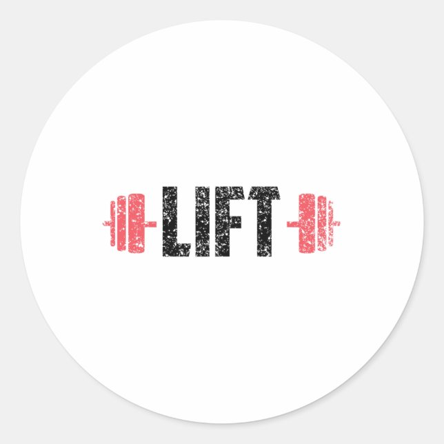 Lift Weightlifting Gym Lifting Workout  Runder Aufkleber (Vorderseite)