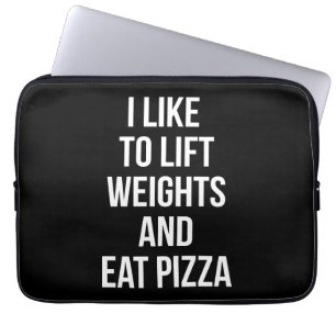 Lift Weights and Eat Pizza - Carbs - Funny Novelty Laptopschutzhülle