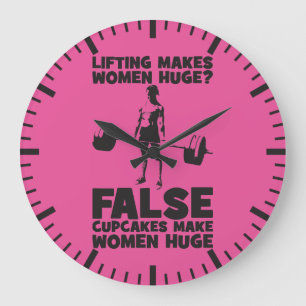 Lifting macht Frauen riesig? faux. Cupakes Do Große Wanduhr