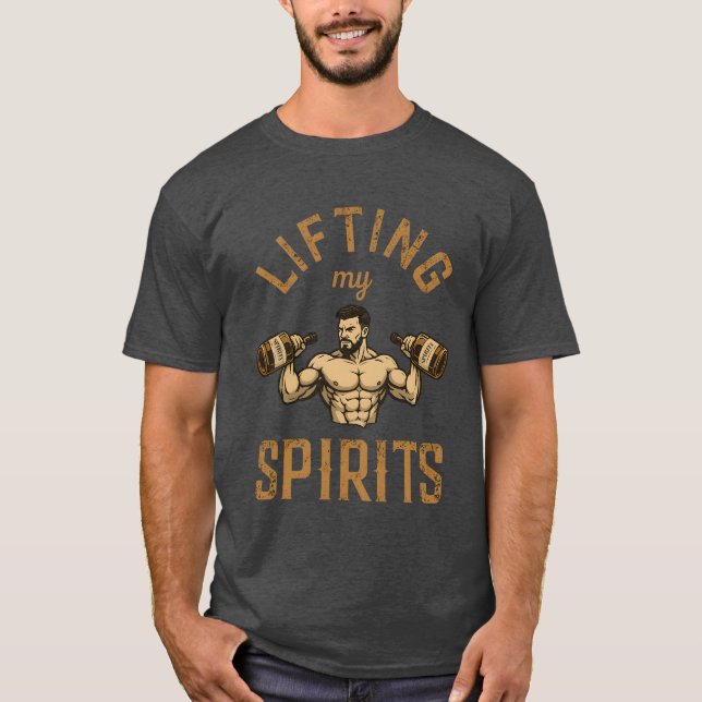 Lifting My Spirits -Bodybuilding Gym Humor- Funny T-Shirt (Vorderseite)