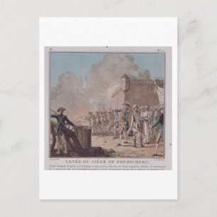 Lifting of the Siege of Pondicherry, 1748 Postkarte