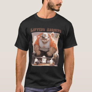 Lifting-Süchtige lustige Katzen-Bodybuilder-Workou T-Shirt
