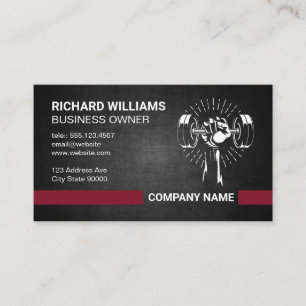 Lifting Weight Business Card Visitenkarte