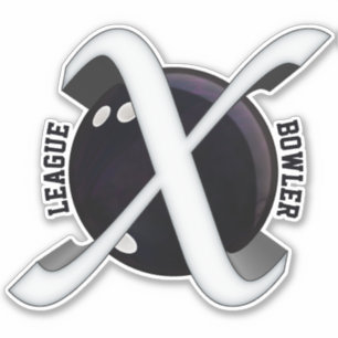 Liga Bowler, Bowling Ball mit X-Grafik, Vinyl Aufkleber