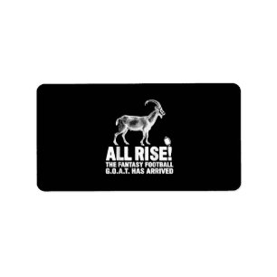 Liga Champion Fantasy Football Goat Geschenk Adressaufkleber
