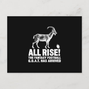 Liga Champion Fantasy Football Goat Geschenk Feiertagspostkarte
