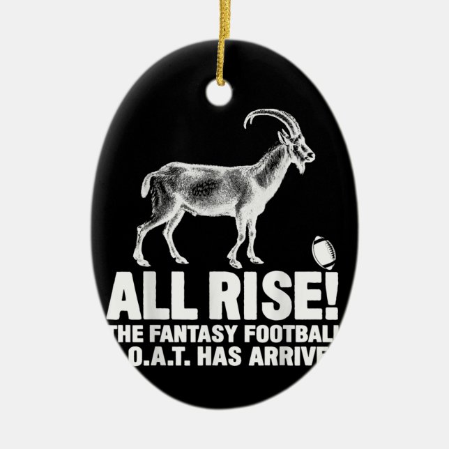 Liga Champion Fantasy Football Goat Geschenk Keramik Ornament (Vorne)