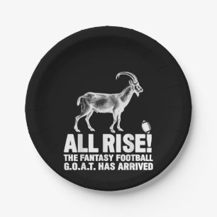 Liga Champion Fantasy Football Goat Geschenk Pappteller