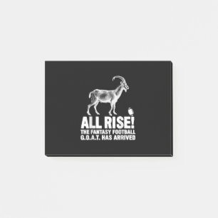 Liga Champion Fantasy Football Goat Geschenk Post-it Klebezettel