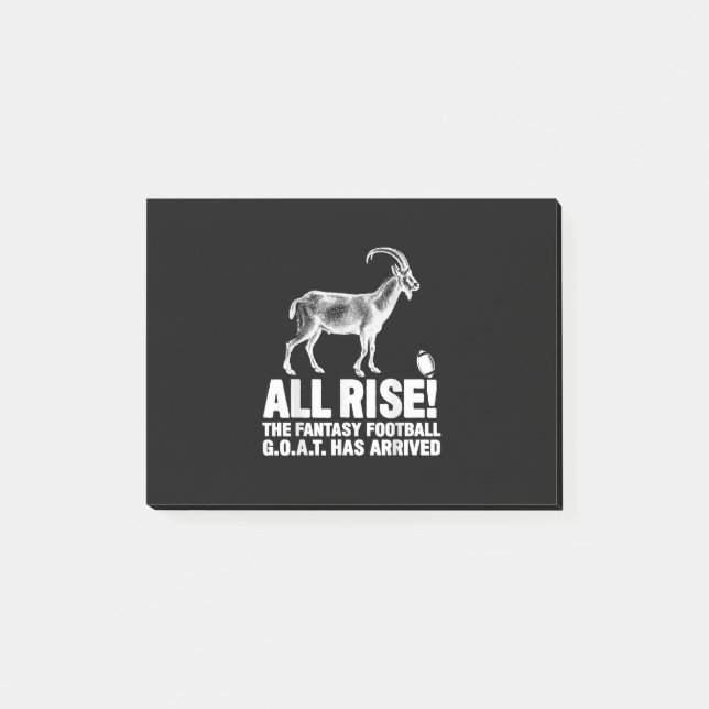 Liga Champion Fantasy Football Goat Geschenk Post-it Klebezettel (Vorderseite)