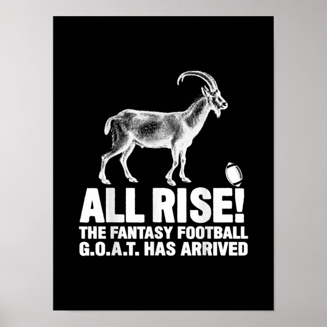 Liga Champion Fantasy Football Goat Geschenk Poster (Vorne)