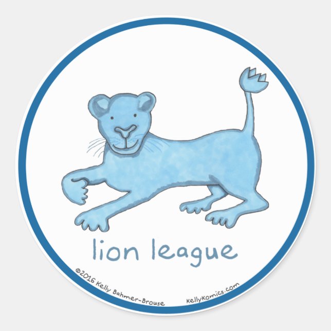 Liga der Löwen Runder Aufkleber (Vorderseite)