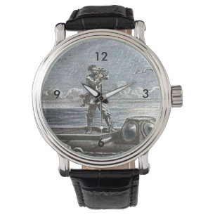 Liga-Illustration Kapitän-Nemo Verne 20.000 Armbanduhr