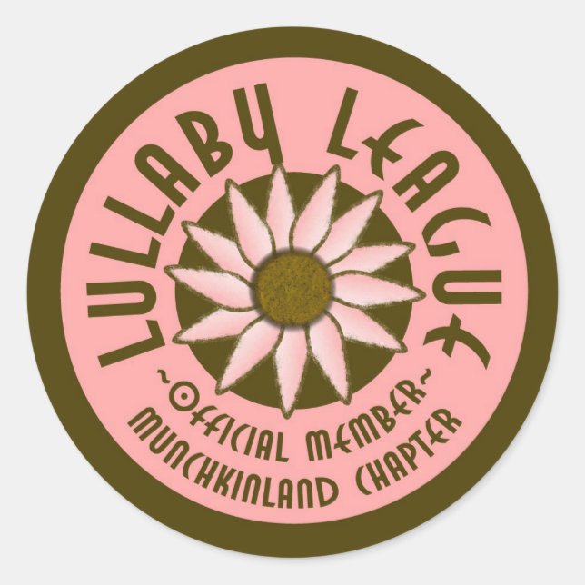 Liga Lullaby Runder Aufkleber (Vorderseite)