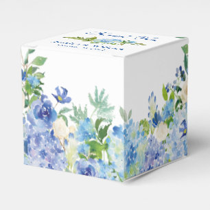 Ligh Blue Hydrangeas Grüne Blumengeschenk Hochzeit Geschenkschachtel