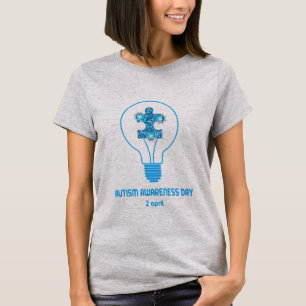 Lighit Up Blue Autismus Awareness Outfit for Men,  T-Shirt