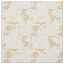 Light Airy Seashells Muster auf Weiß