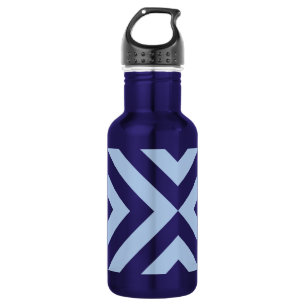 Light and Dark Blue Chevrons Trinkflasche