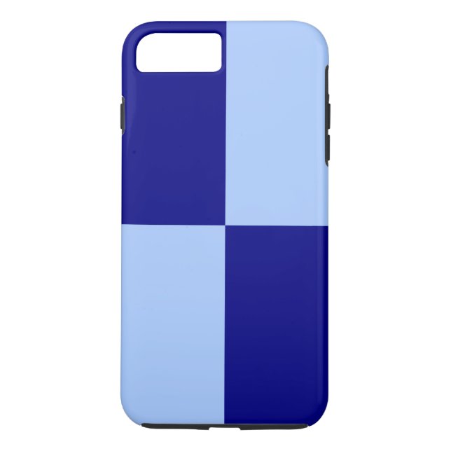 Light and Dark Blue Rectangle iPhone 8 Plus Case (Rückseite)