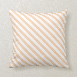 Light Apricot Designer Diagonal Line Kissen