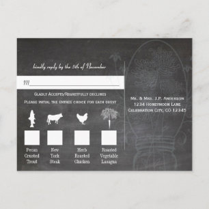 Light Aqua Blue Mason Jar Chalkboard Wedding Postkarte