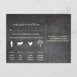 Light Aqua Blue Mason Jar Chalkboard Wedding Postkarte