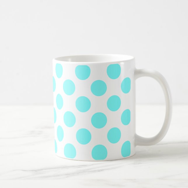 Light Aqua Dots Kaffeetasse (Rechts)