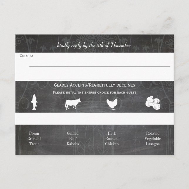 Light Aqua Mason Jar Chalkboard Wedding Einladungspostkarte (Vorderseite)