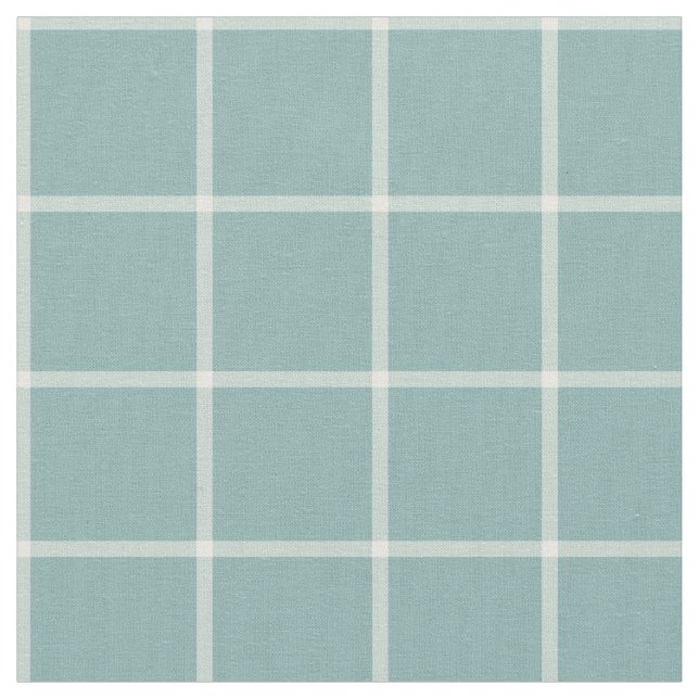 Light Aqua Windows Karo Kariert Stoff (Nahaufnahme)